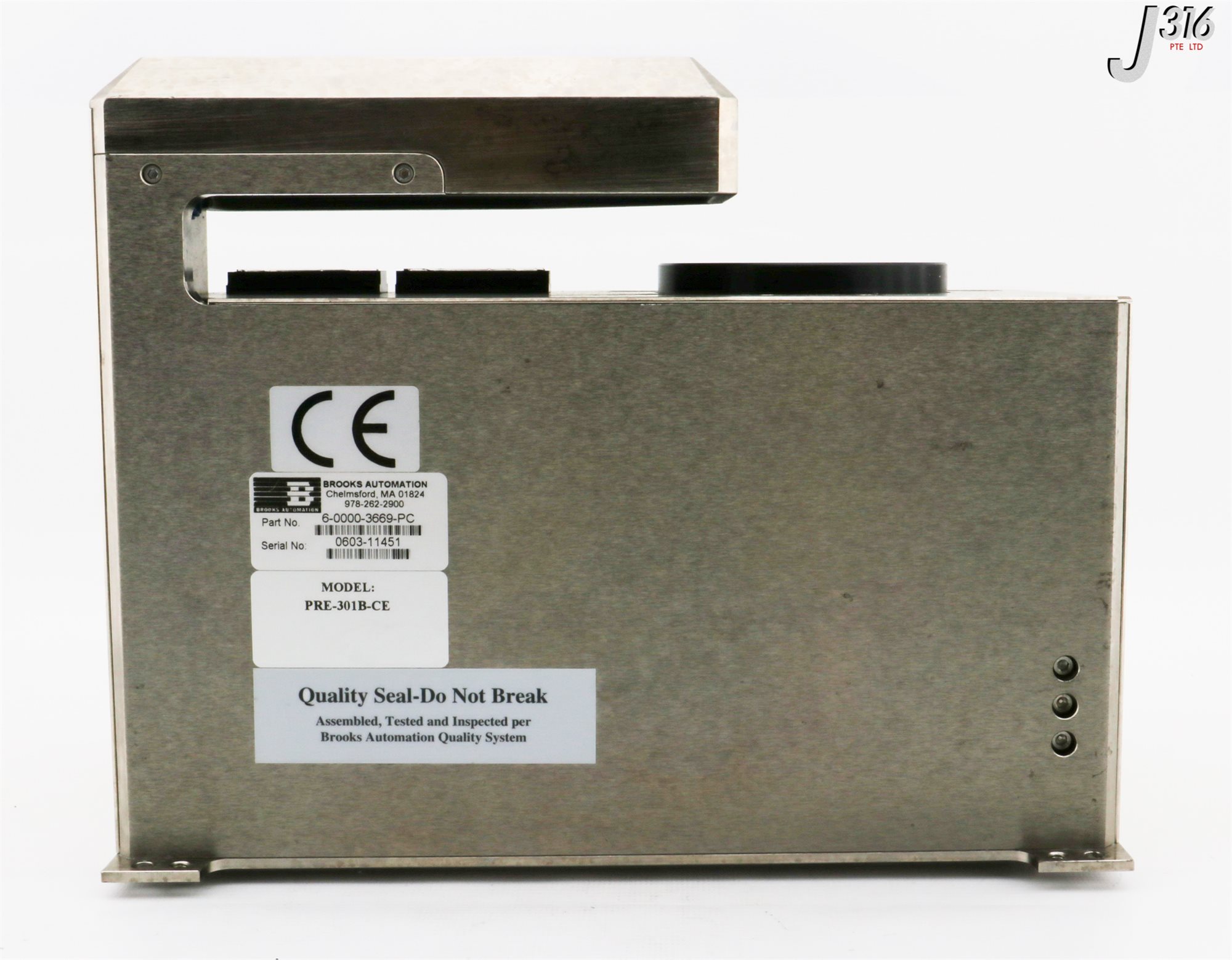 32003 BROOKS AUTOMATION PRE-ALIGNER, P/N: 6-0000-3669-PC PRE-301B